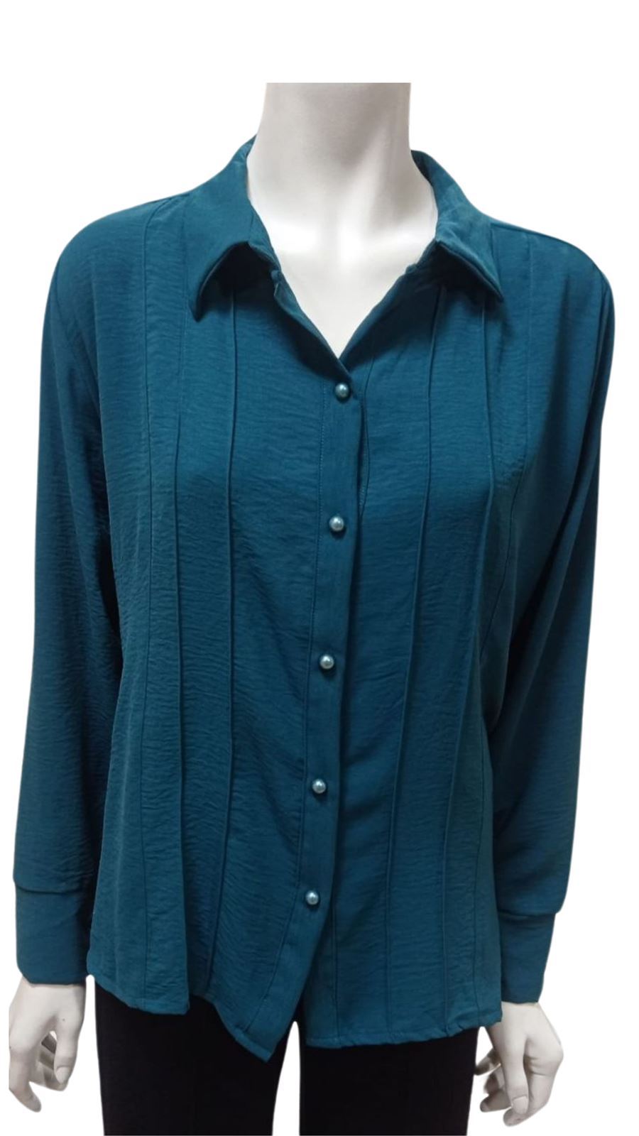 Blusa verde botella - Imagen 1