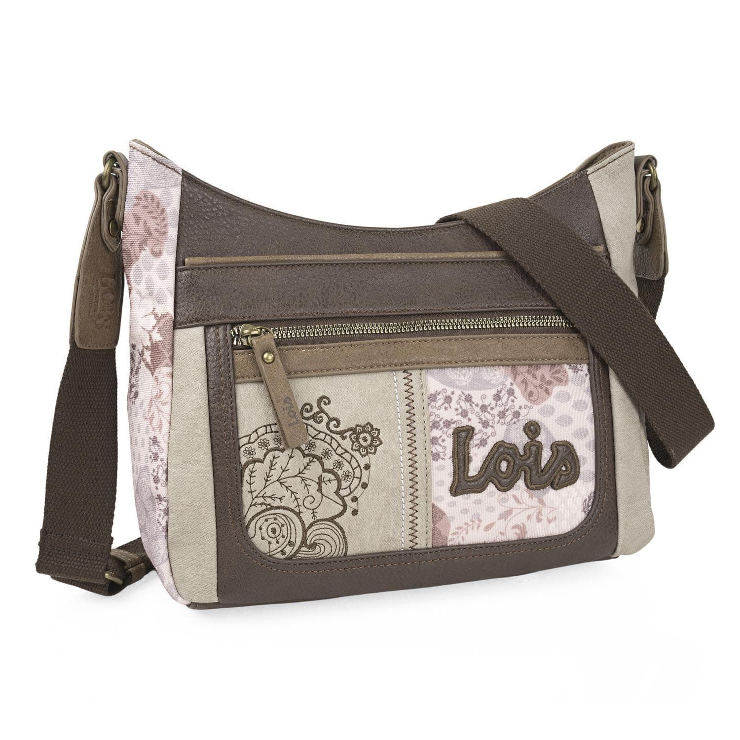 Bolso-bandolera taupe Virginia - Imagen 1