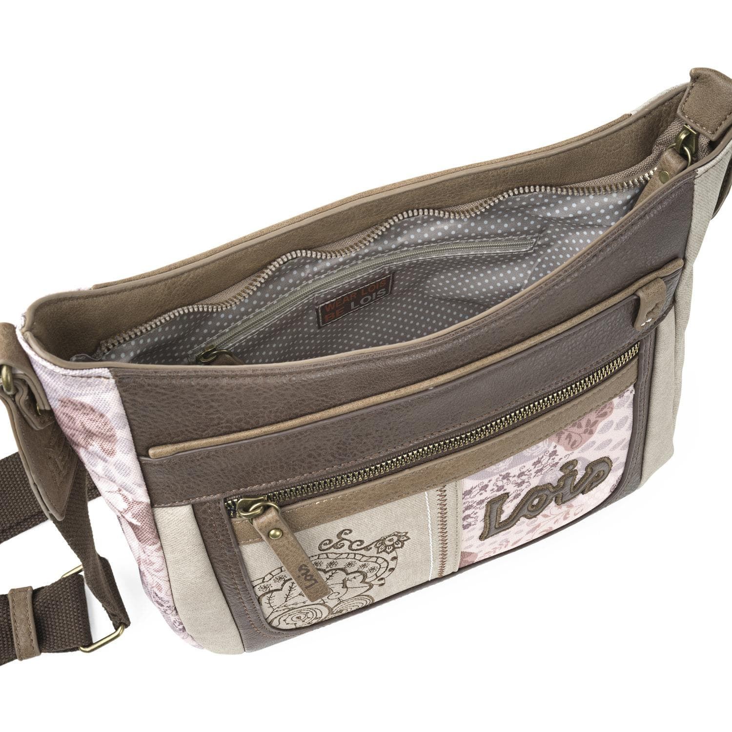 Bolso-bandolera taupe Virginia - Imagen 4