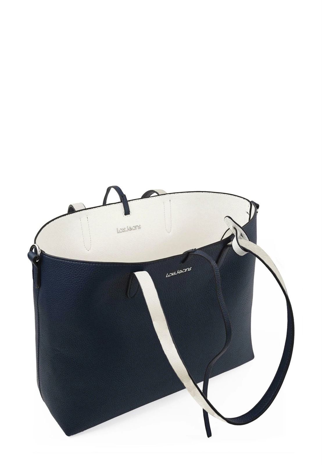 Bolso-shopper marino-blanco - Imagen 6