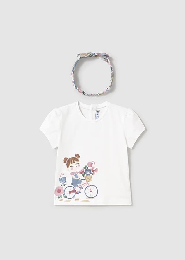 Camiseta blanca con diadema - Imagen 1