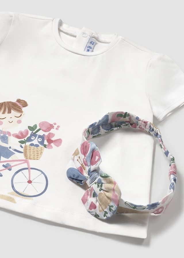 Camiseta blanca con diadema - Imagen 3