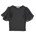 Camiseta manga corta canalé negro - Imagen 1