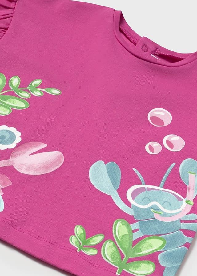 Camiseta manga corta fucsia - Imagen 3