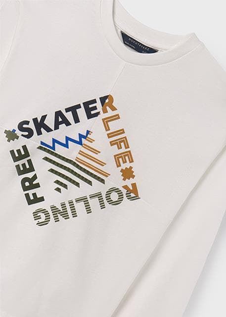 Camiseta manga larga "skater life" nata - Imagen 6