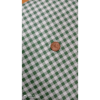 Cuadro vichy verde Algodón 100% - Imagen 1