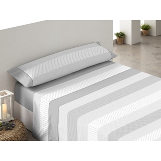 Juego de cama franela Estrellas GRIS - Imagen 1