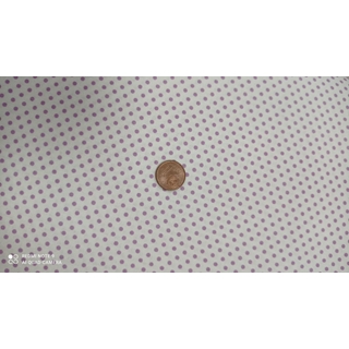 Lunares malva/ blanco Algodón 100% - Imagen 1