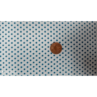 Lunares petroleo/ blanco Algodón 100% - Imagen 1