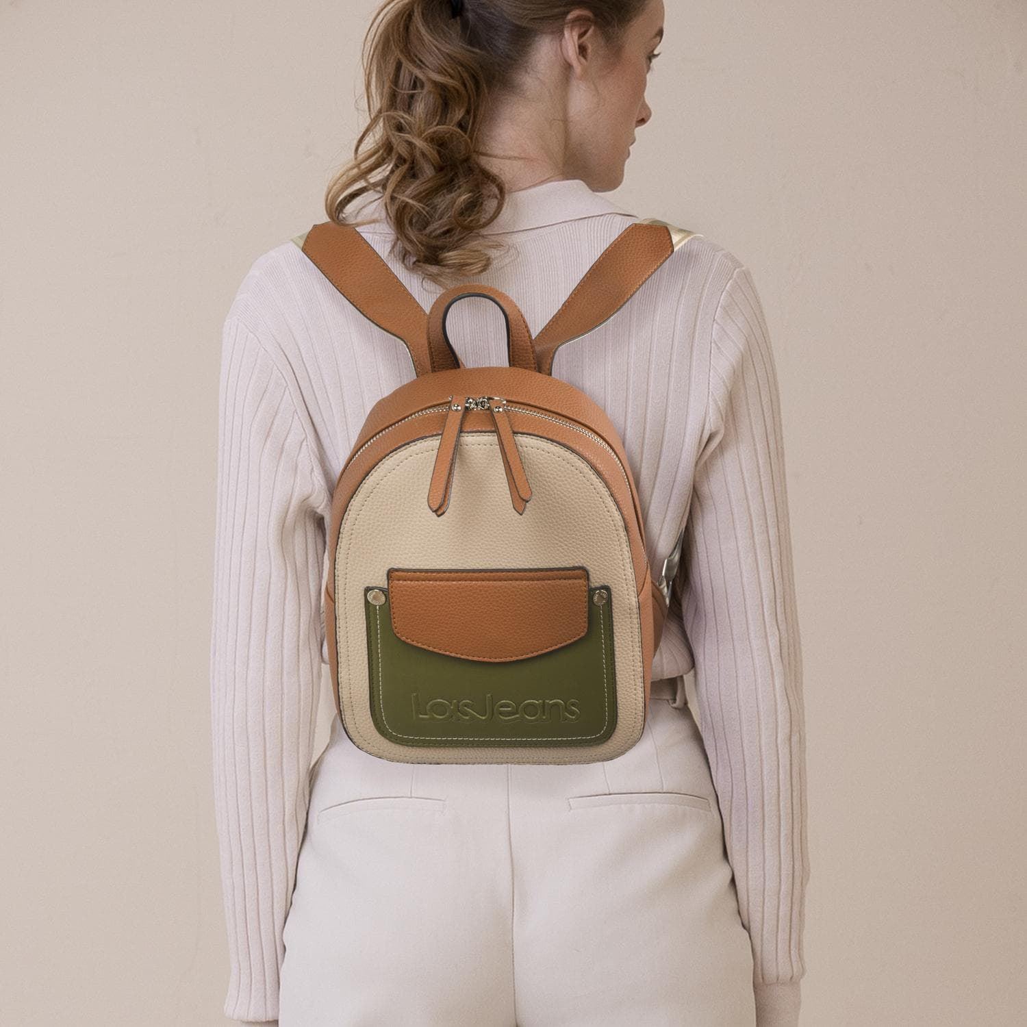 Mochila beige Cleveland - Imagen 3