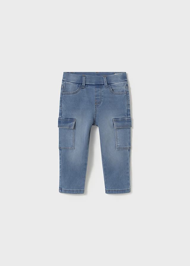 Pantalón denim cargo - Imagen 1