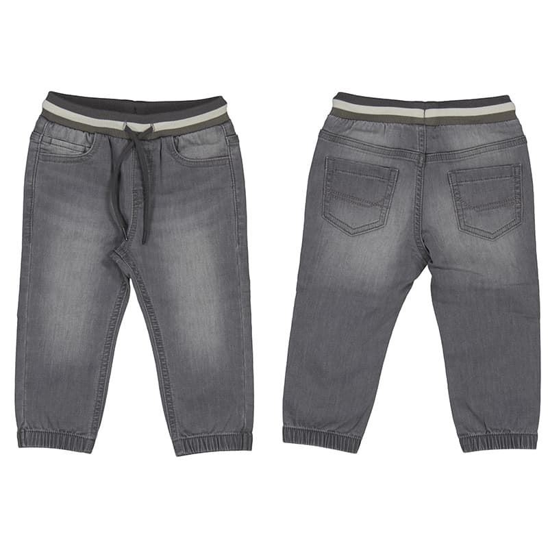 Pantalón jogger denim gris claro - Imagen 1