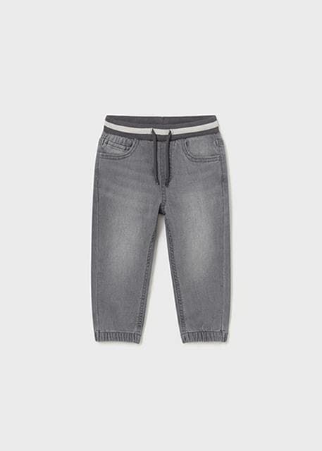 Pantalón jogger denim gris claro - Imagen 2