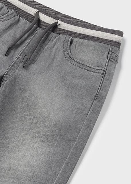 Pantalón jogger denim gris claro - Imagen 3