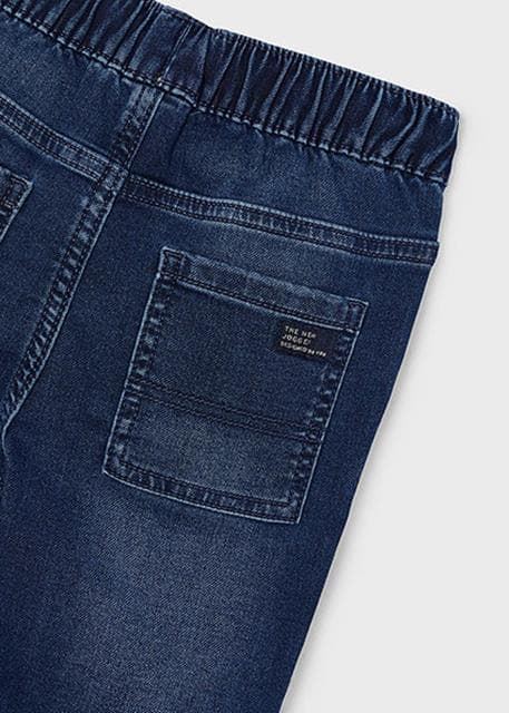 Pantalón soft denim jogger oscuro - Imagen 4