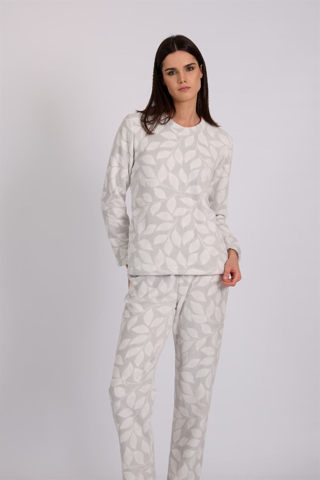 Pijama polar gris - Imagen 1