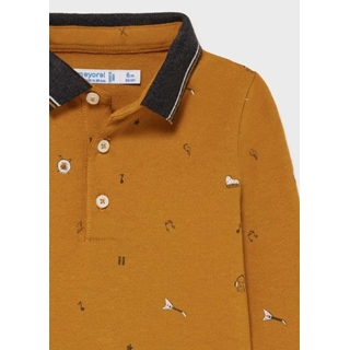 Polo ocre estampado - Imagen 2