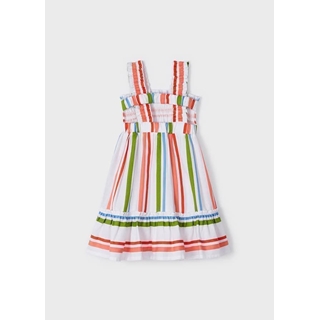 Vestido rayas melocotón - Imagen 2